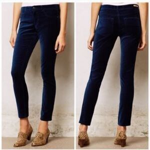 Anthropologie Pilcro and the Letterpress blue velvet jeans